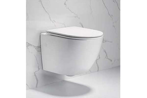Подвесной безободковый унитаз Cerutti Spa Sella aria CT7183 белый, овальный, 36x49.5 см