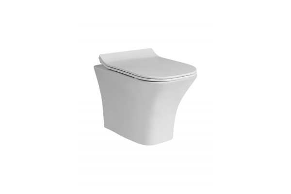 Подвесной безободковый унитаз Cerutti Spa Vettore aria CT7190 белый, прямоугольный, 34x49 см