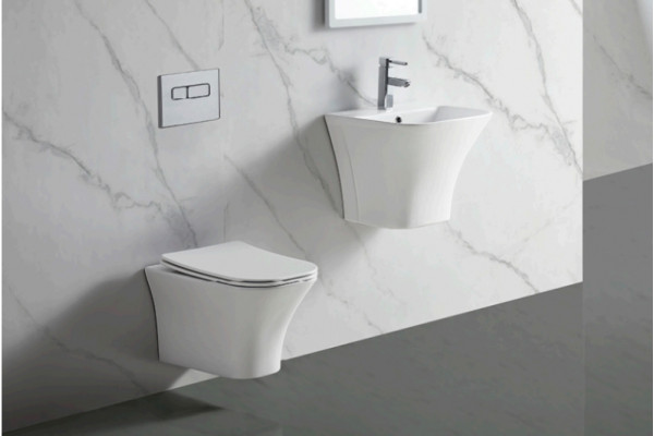Подвесной безободковый унитаз Cerutti Spa Vettore aria CT7190 белый, прямоугольный, 34x49 см