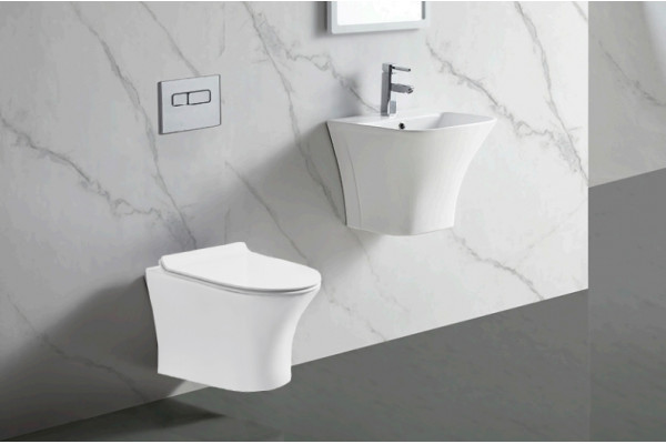 Подвесной безободковый унитаз Cerutti Spa Bernina aria CT7191 белый, 36x48.5 см