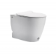 Приставной унитаз с функцией импульсного смыва Cerutti Spa Barbaria Pulse CT7264, белый, овальный, 36.5x57.5 см