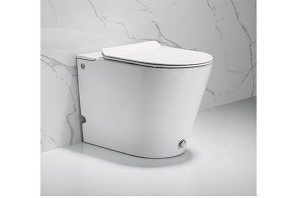 Приставной унитаз с функцией импульсного смыва Cerutti Spa Argentera Pulse CT7267, белый, овальный, 36x57.5 см