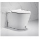 Приставной унитаз с функцией импульсного смыва Cerutti Spa Argentera Pulse CT7267, белый, овальный, 36x57.5 см