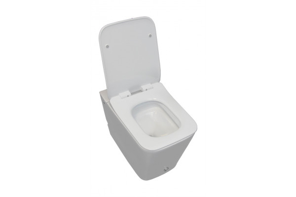 Приставной унитаз с функцией импульсного смыва Cerutti Spa Disgrazia Pulse CT7269, белый, прямоугольный, 36x60 см