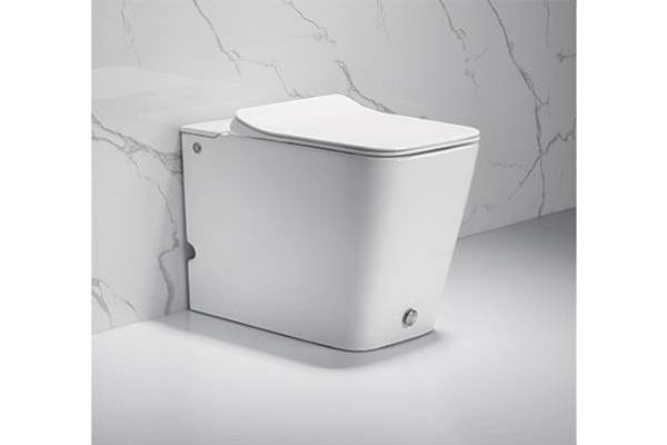 Приставной унитаз с функцией импульсного смыва Cerutti Spa Disgrazia Pulse CT7269, белый, прямоугольный, 36x60 см