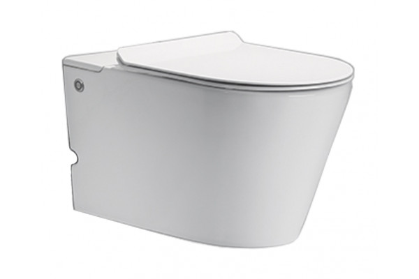 Подвесной унитаз с функцией импульсного смыва Cerutti Spa Argentera Aria Pulse CT7279, белый, 36x58.5 см