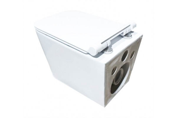 Подвесной безободковый унитаз Cerutti Spa Maiella aria CT7402 белый, прямоугольный, 35x49 см