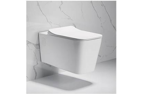 Подвесной безободковый унитаз Cerutti Spa Maiella aria CT7402 белый, прямоугольный, 35x49 см