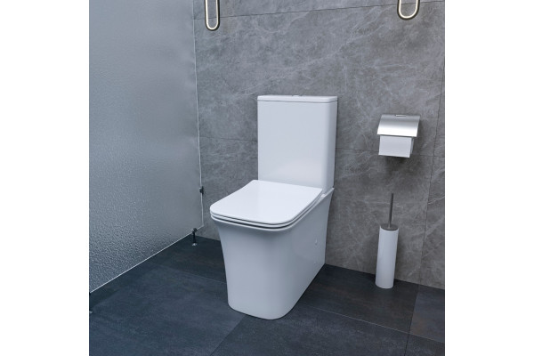 Напольный унитаз-компакт Cerutti Spa Marmolada CT7777 белый, прямоугольный, 36.5x62 см