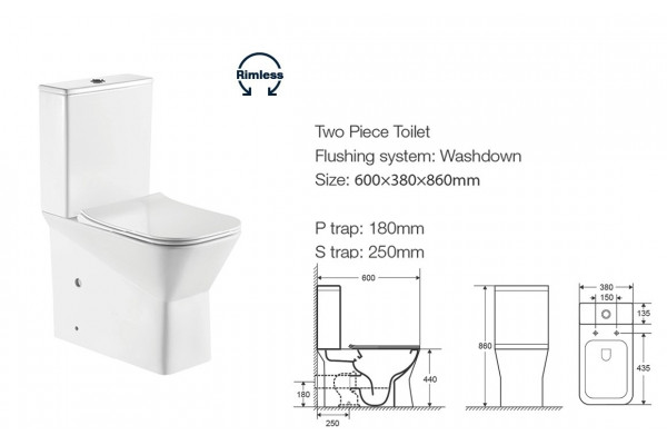 Напольный унитаз Cerutti Spa ELLERO CT8458 белый, 35.5x61 см