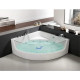 Акриловая гидромассажная ванна Cerutti Spa C-401 1500x1500x580 четверть круга, пристенная