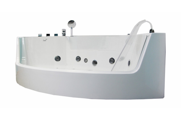 Акриловая гидромассажная ванна Cerutti Spa C-401 1500x1500x580 четверть круга, пристенная