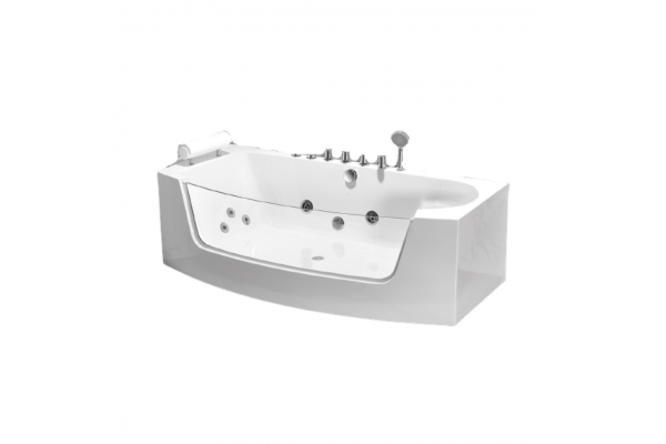 Акриловая гидромассажная ванна Cerutti Spa C-468 900х1850х580 прямоугольная, пристенная