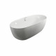 Отдельностоящая акриловая ванна Cerutti Spa Fiastra С-3175 170x80 Белая со сливом-переливом овальная,  в современном стиле