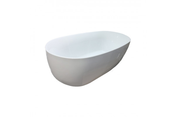 Отдельностоящая акриловая ванна Cerutti Spa Fiastra С-3175 170x80 Белая со сливом-переливом овальная,  в современном стиле