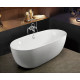 Отдельностоящая акриловая ванна Cerutti Spa Fiastra С-3175 170x80 Белая со сливом-переливом овальная,  в современном стиле