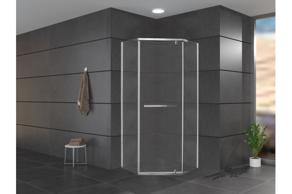 Душевой уголок Cerutti Spa Chika ZP91T без поддона двери распашные, стекло прозрачное