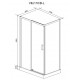Душевой уголок Cerutti Spa Vito110B-L без поддона прямоугольный, двери раздвижные