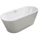 Акриловая ванна Cerutti Spa Sella 170x75 CT9040 Белая овальная, отдельностоящая