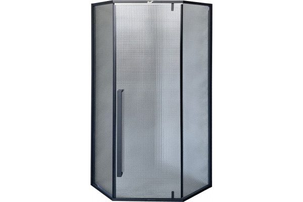 Душевой уголок Cerutti Spa C3ABD 90x90, профиль черный, двери распашные, стекло рифленое