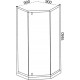 Душевой уголок Cerutti Spa C3ABD 90x90, профиль черный, двери распашные, стекло рифленое