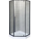 Душевой уголок Cerutti Spa C3ABD 90x90, профиль черный, двери распашные, стекло рифленое