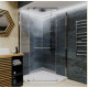 Душевой уголок Cerutti Spa ZP101T 100x100, профиль хром, двери распашные, стекло прозрачное