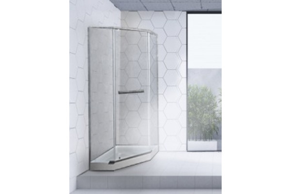 Душевой уголок Cerutti Spa ZP101T 100x100, профиль хром, двери распашные, стекло прозрачное