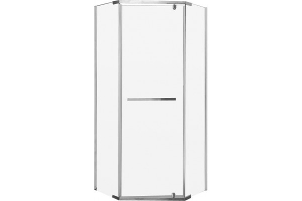 Душевой уголок Cerutti Spa ZP101T 100x100, профиль хром, двери распашные, стекло прозрачное
