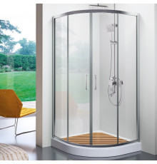 Душевой уголок Cerutti Spa Viva 90 90x90, профиль хром, четверть круга, двери раздвижные