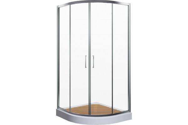 Душевой уголок Cerutti Spa Viva 90 90x90, профиль хром, четверть круга, двери раздвижные
