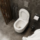 Подвесной унитаз Cerutti SPA Oglio Aria CT8909 белый, микролифт, овальный, 36.5x48.5 см