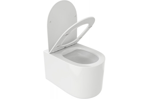 Подвесной унитаз Cerutti SPA Tanaro Aria CT8910белый, микролифт, овальный, 36.5x49 см