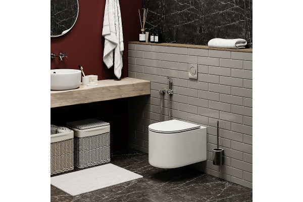 Подвесной унитаз Cerutti SPA Tanaro Aria CT8910белый, микролифт, овальный, 36.5x49 см