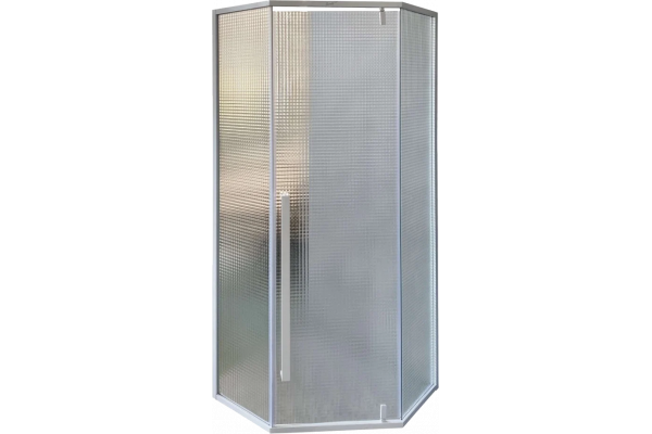 Душевой уголок Cerutti Spa C3AWD 90x90, профиль белый, двери распашные, стекло рифленое