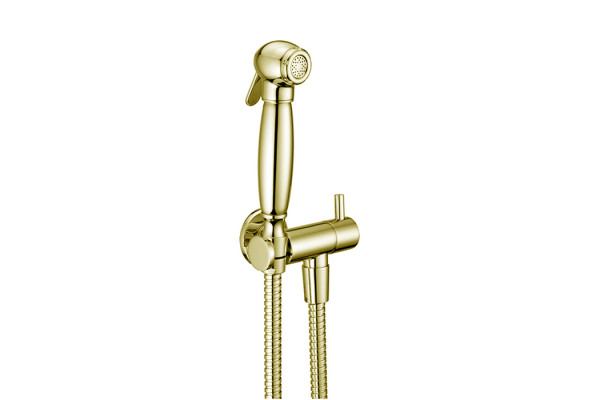 CISAL Shower Гигиенический душ со шлангом 120 смвывод с держателем и запорный вентиль цвет Oro AR00790024