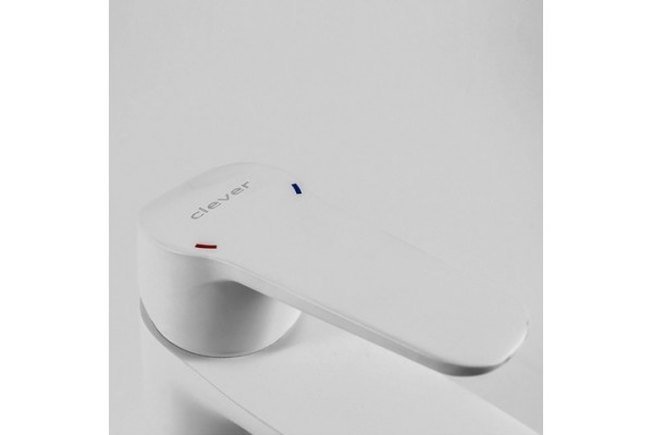 Смеситель Clever Start Elegance 60712 для раковины однорычажный, белый