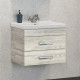 Мебель для ванной Comforty Никосия 60 дуб белый подвесная, с доводчиками
