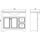 Тумба с раковиной Comforty Севилья 100 слоновая кость, напольная, с доводчиками