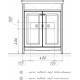 Тумба с раковиной Comforty Тбилиси 70 белый глянец, напольная, с дверками