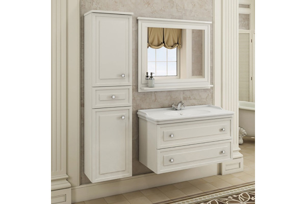 Зеркало Comforty Феррара 100 с полками, прямоугольное