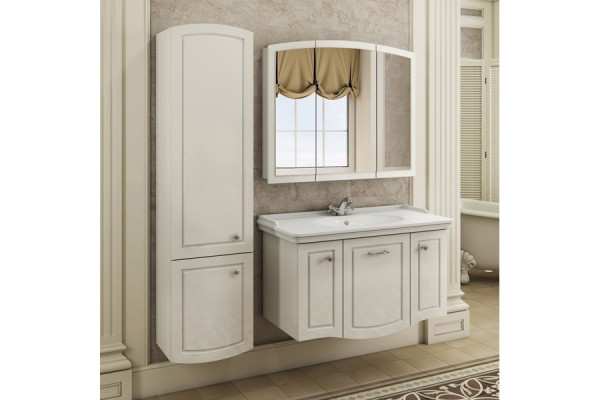 Зеркало-шкаф Comforty Палини 100 с дверками, прямоугольное