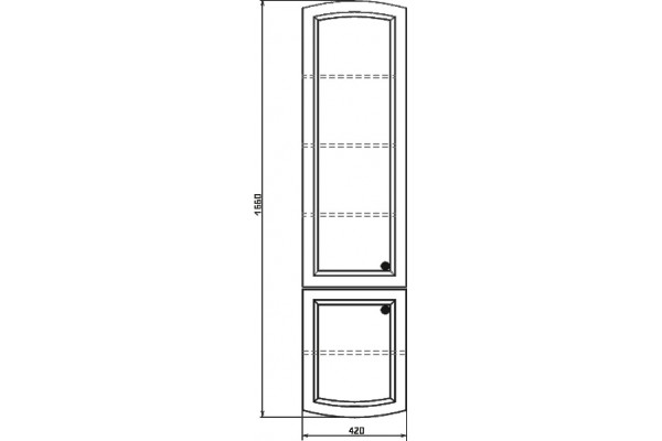 Шкаф-пенал Comforty Палини 42 R подвесной, с дверками, правый