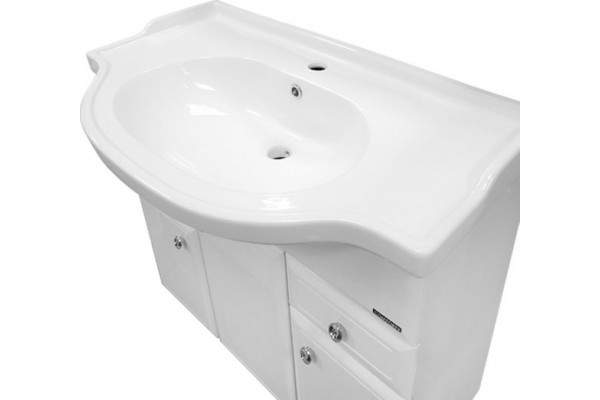 Тумба с раковиной Comforty Сочи 100, напольная, ручки хром