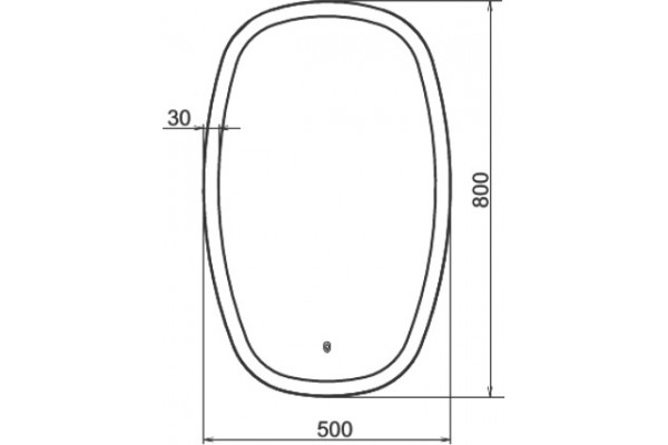 Зеркало Comforty Космея 50, с подсветкой, овальное
