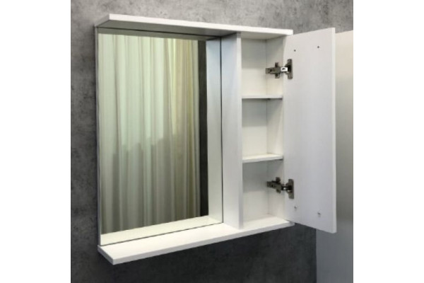 Зеркало-шкаф Comforty Модена 60, белый матовый, прямоугольное, с доводчиками