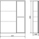 Зеркало-шкаф Comforty Франкфурт 60, дуб шоколадно-коричневый, прямоугольное, с доводчиками
