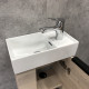 Тумба с раковиной Comforty Матэ 40, подвесная, дуб дымчатый, правая, с доводчиками