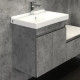 Тумба с раковиной Comforty Осло 60, подвесная, бетон светлый, с дверками, с доводчиками