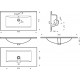 Мебель для ванной Comforty Франкфурт 90, дуб шоколадно-коричневый, белая раковина, подвесная, с доводчиками